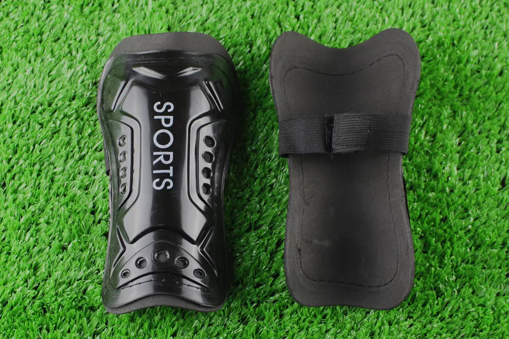 Football strap shin guards in multiple colors for secure leg protection