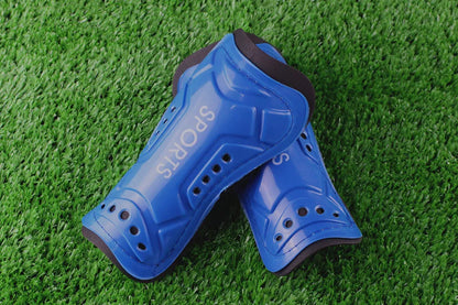 Football strap shin guards in multiple colors for secure leg protection