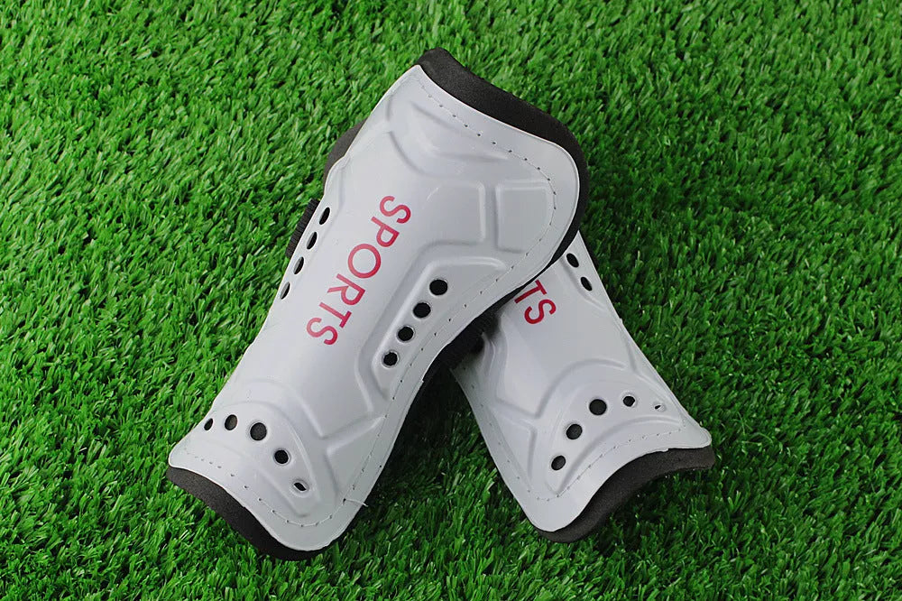 Football strap shin guards in multiple colors for secure leg protection