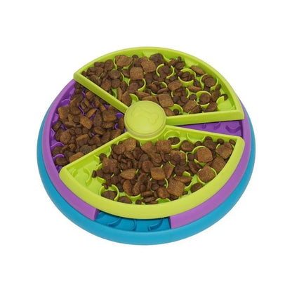 3-layer rotating puzzle pet slow feeder for dogs and cats
