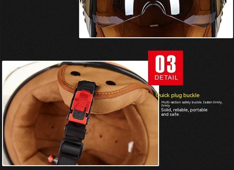 White, red, and green scrambling motorcycle half helmet with ABS plastic shell.