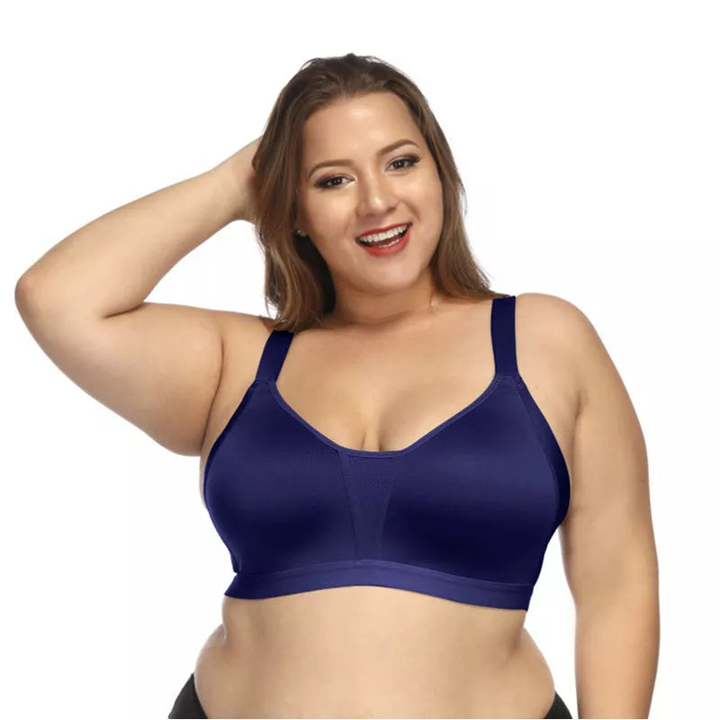 No steel collar underwear bra in polyester fiber, available in multiple colors and sizes