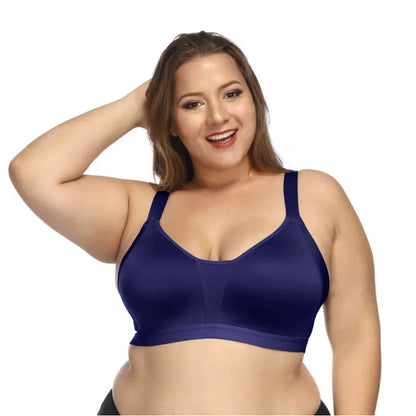 No steel collar underwear bra in polyester fiber, available in multiple colors and sizes