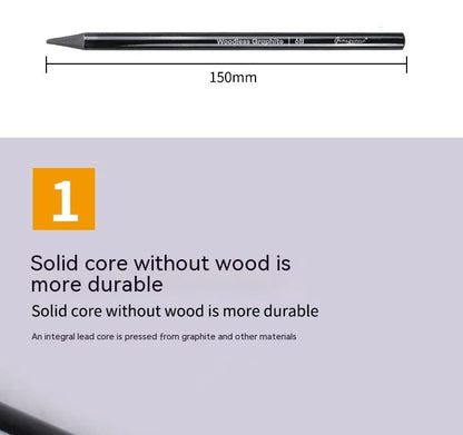 Carbonized Pencil Suit with six graphite and three carbonized pencils on suction card packaging