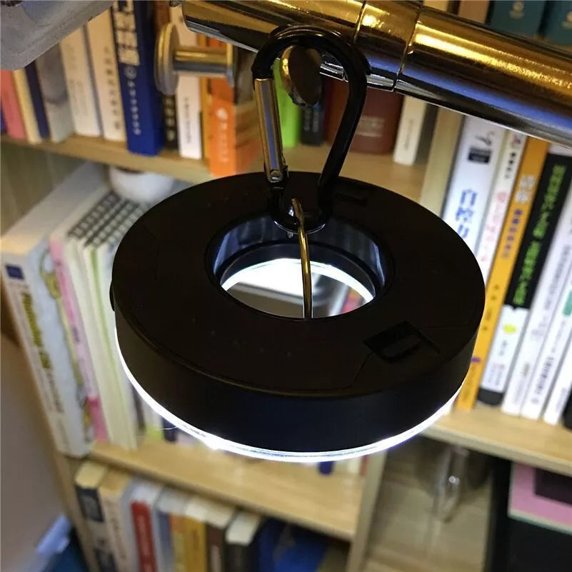 Durable COB tent light with carabiner for outdoor adventures