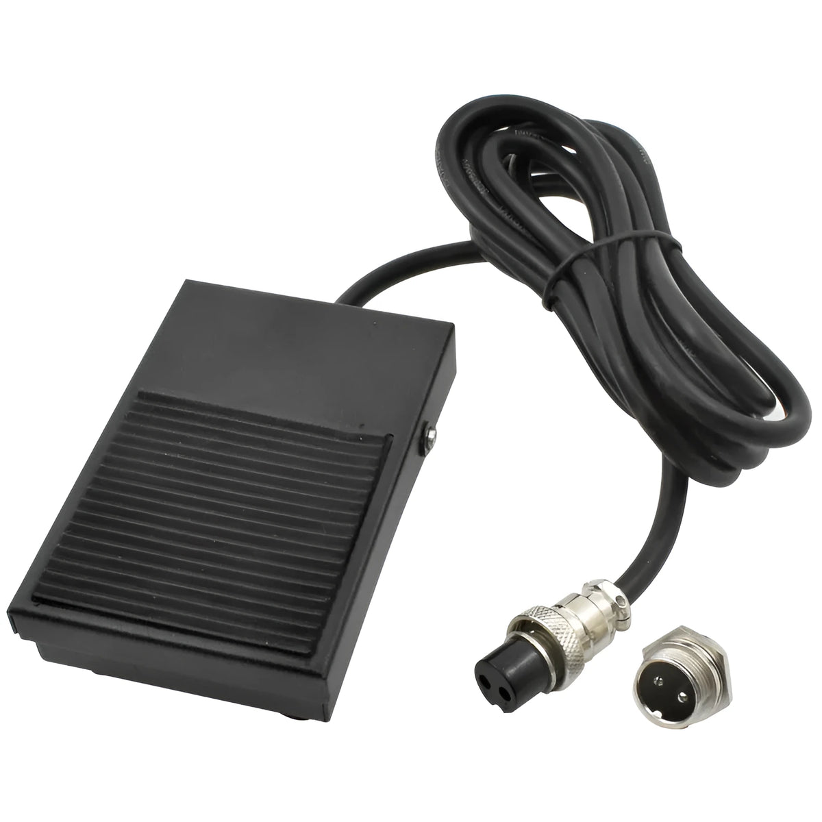 Metal welding foot switch pedal with rubber pads and 1.8 metre cable attached