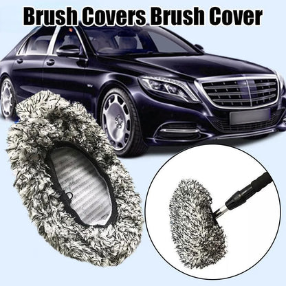 Replacement cloth cover for car long handle brush in four colour variations