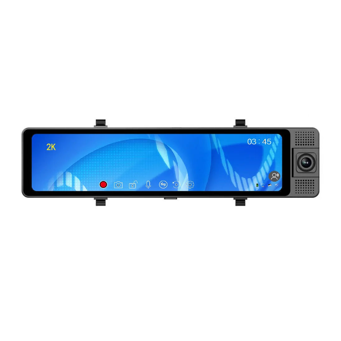 12-inch car camera system with touch screen display and rear camera for reversing aid and driving recording