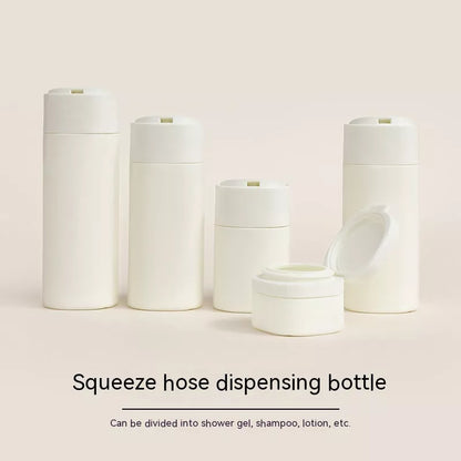 Travel Portable Filling Set Lotion Bottle in acrylic/PMMA, available in white, pink, gray, and green