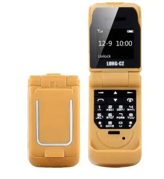 Mini flip mobile phone in six colour options with flip cover closed