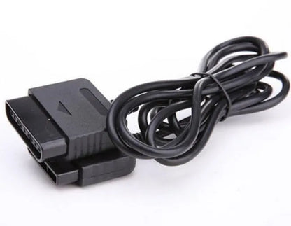 Black plastic PS2 extension cable with PS2 interface for controller or handle connection.