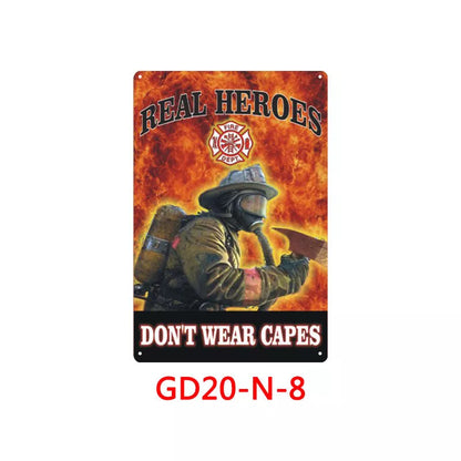 Retro tin painting wall hanging with American retro design, 30x20cm