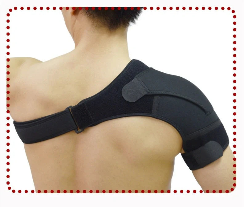 Adjustable neoprene shoulder support brace for sports and arthritis pain relief