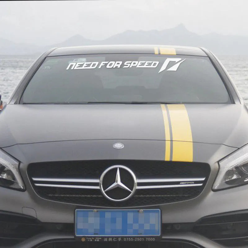 Need For Speed inspired vinyl car decal for windshield or side window application