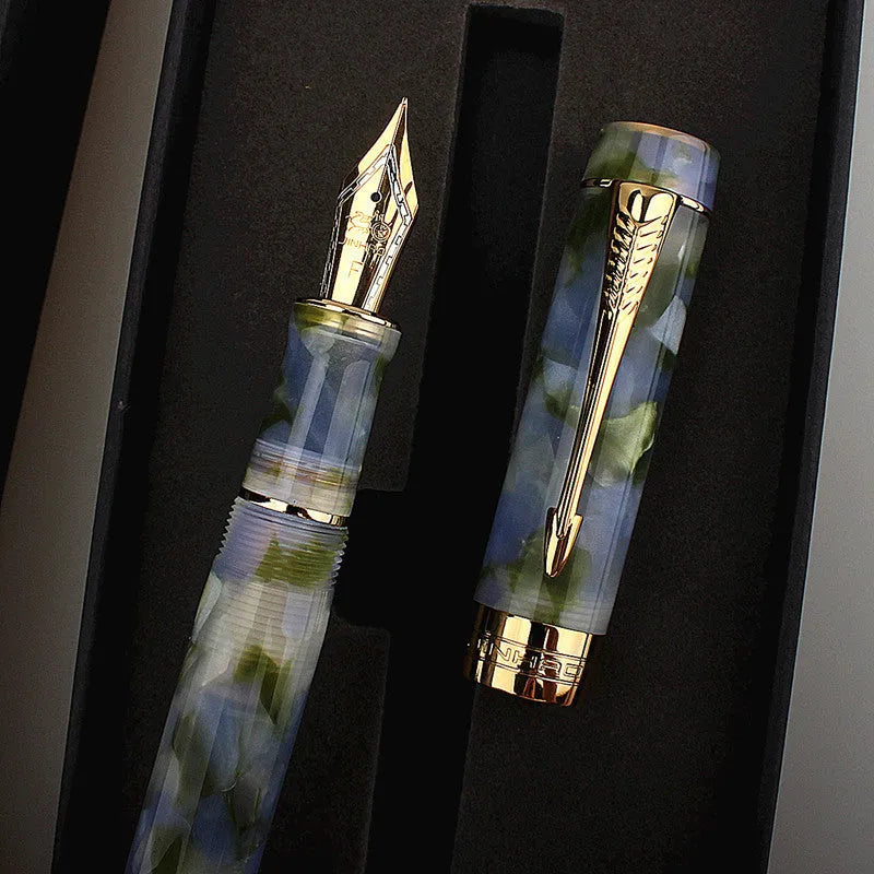 Deep bath green metal pen showing options for 0.5mm, 0.7mm, and 1.0mm tips.