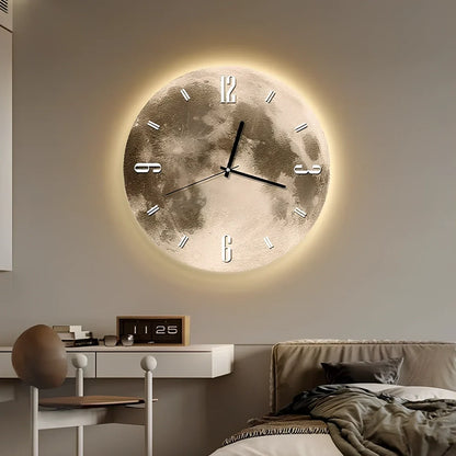 Wall clock with LED lighting and monthly calendar in 30cm 40cm 50cm diameter options
