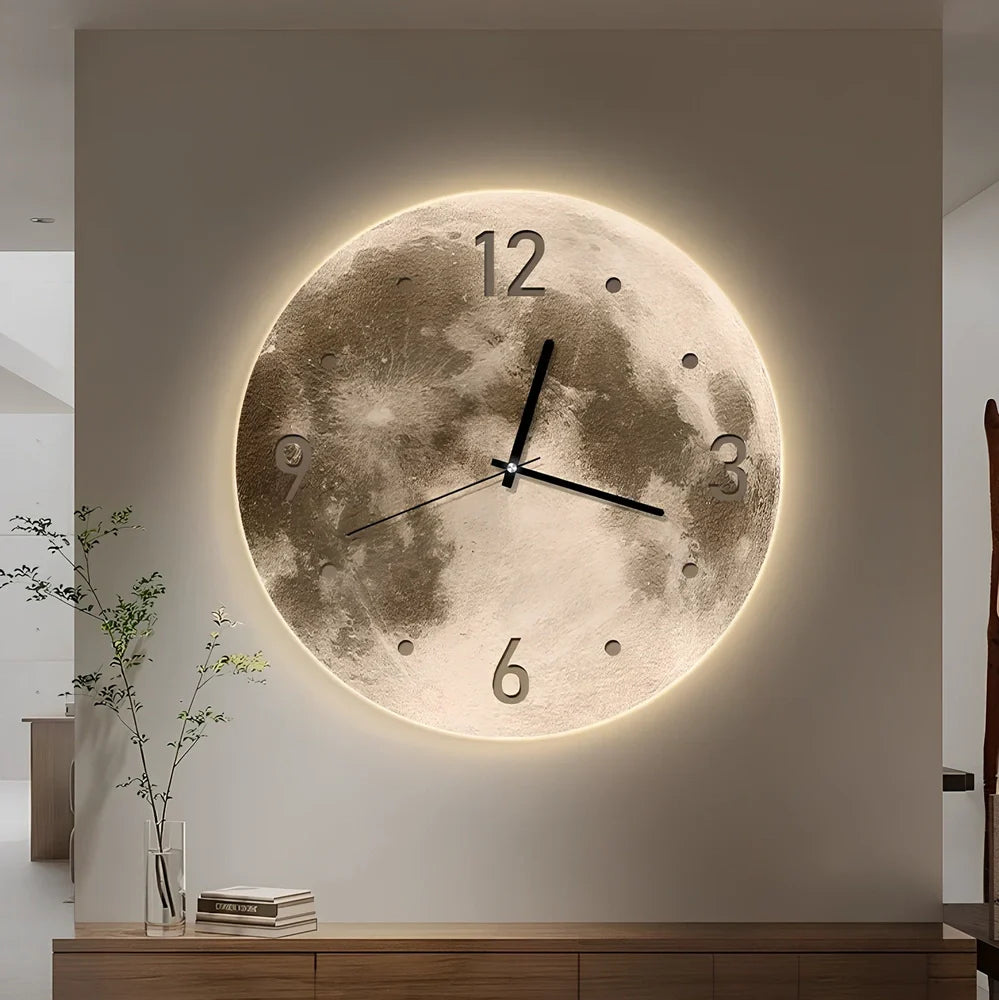 Wall clock with LED lighting and monthly calendar in 30cm 40cm 50cm diameter options