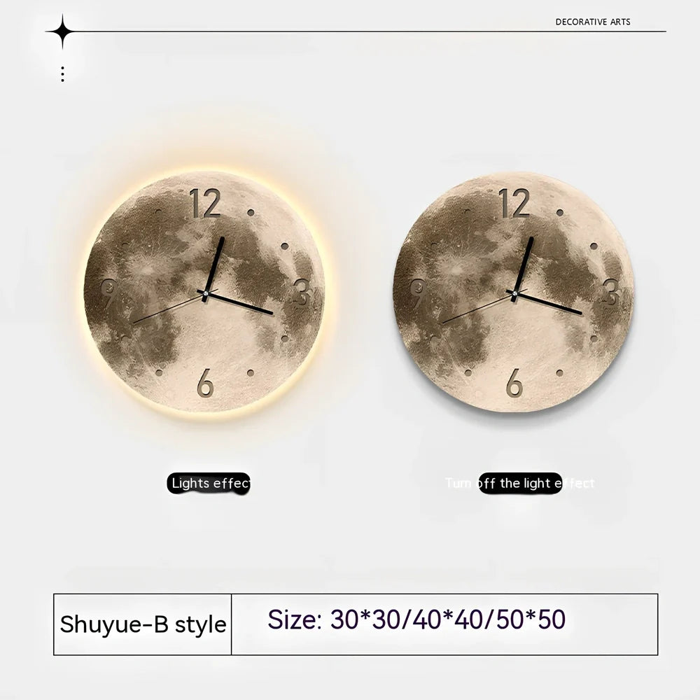 Wall clock with LED lighting and monthly calendar in 30cm 40cm 50cm diameter options