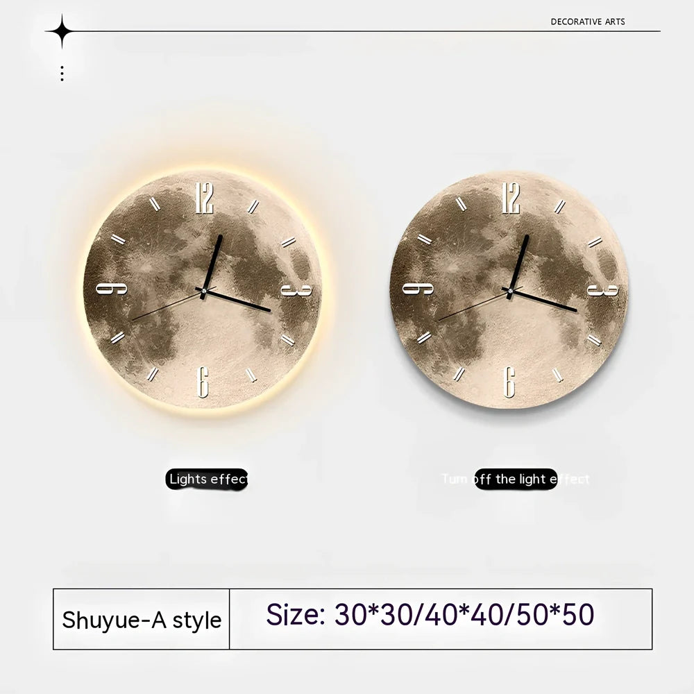 Wall clock with LED lighting and monthly calendar in 30cm 40cm 50cm diameter options