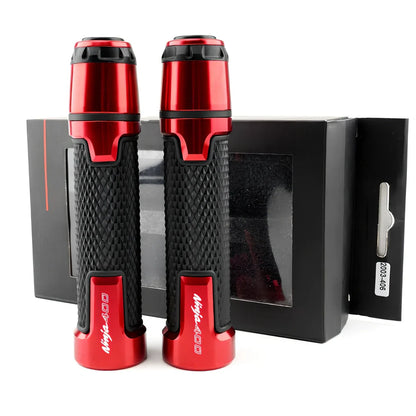 Kawasaki motorcycle silicone handlebar grips with diamond-pattern texture in multiple colours