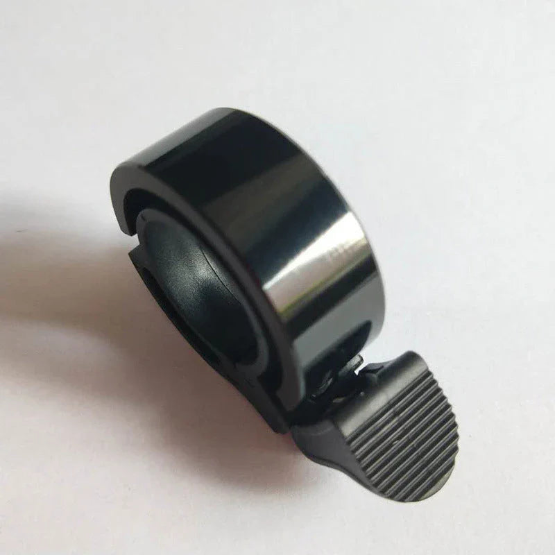 Sleek aluminum alloy bicycle bell with advanced sound alarm for safe cycling on mountain bikes and road bikes