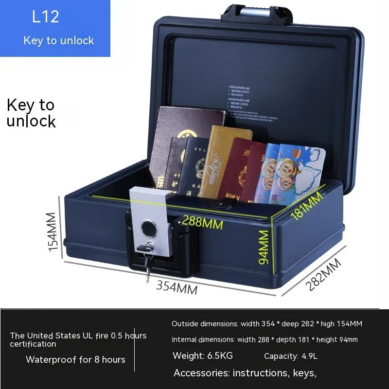 Portable mechanical combination lock password safe for personal valuables storage