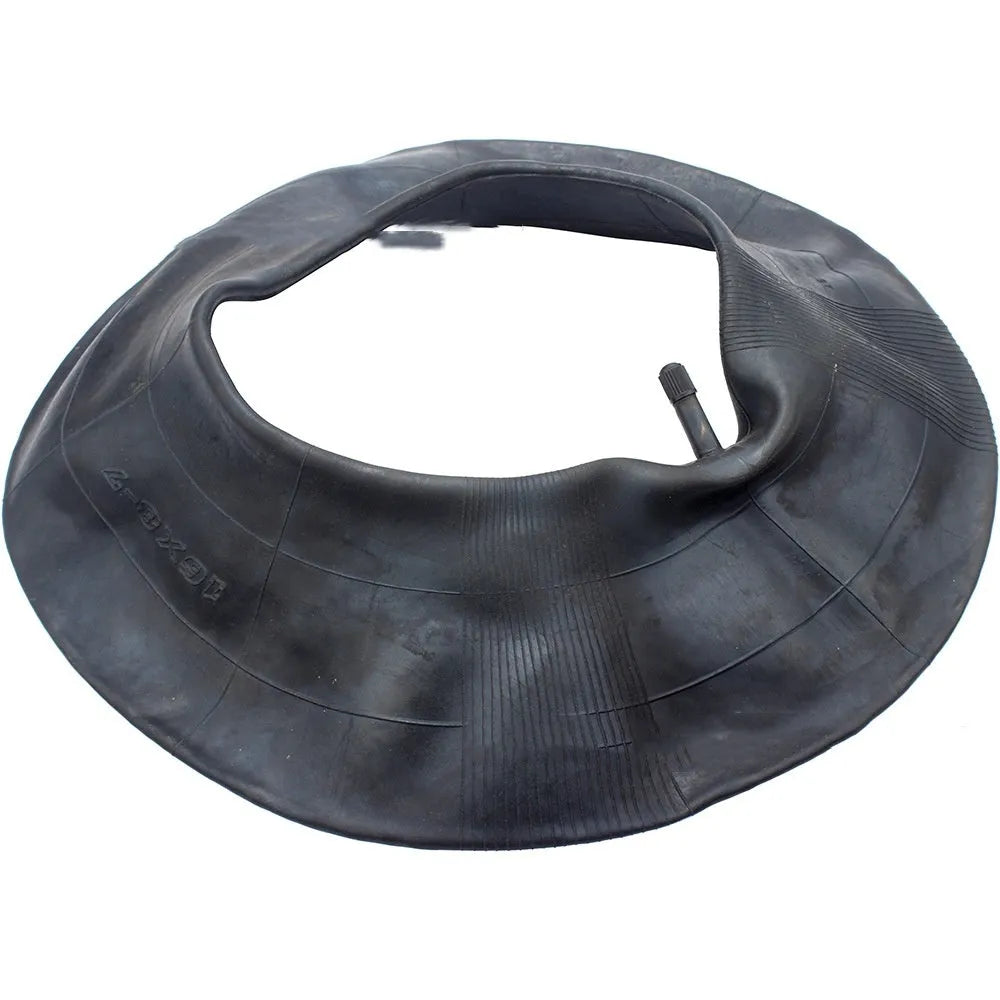 Two 16x8.00-7 inner tubes with TR13 straight valve stems and four black dust caps on a white background.