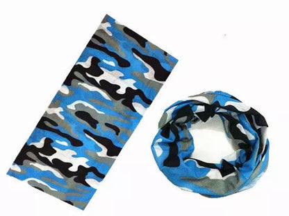 Polyester sports bandana for cycling and sun protection in various patterns