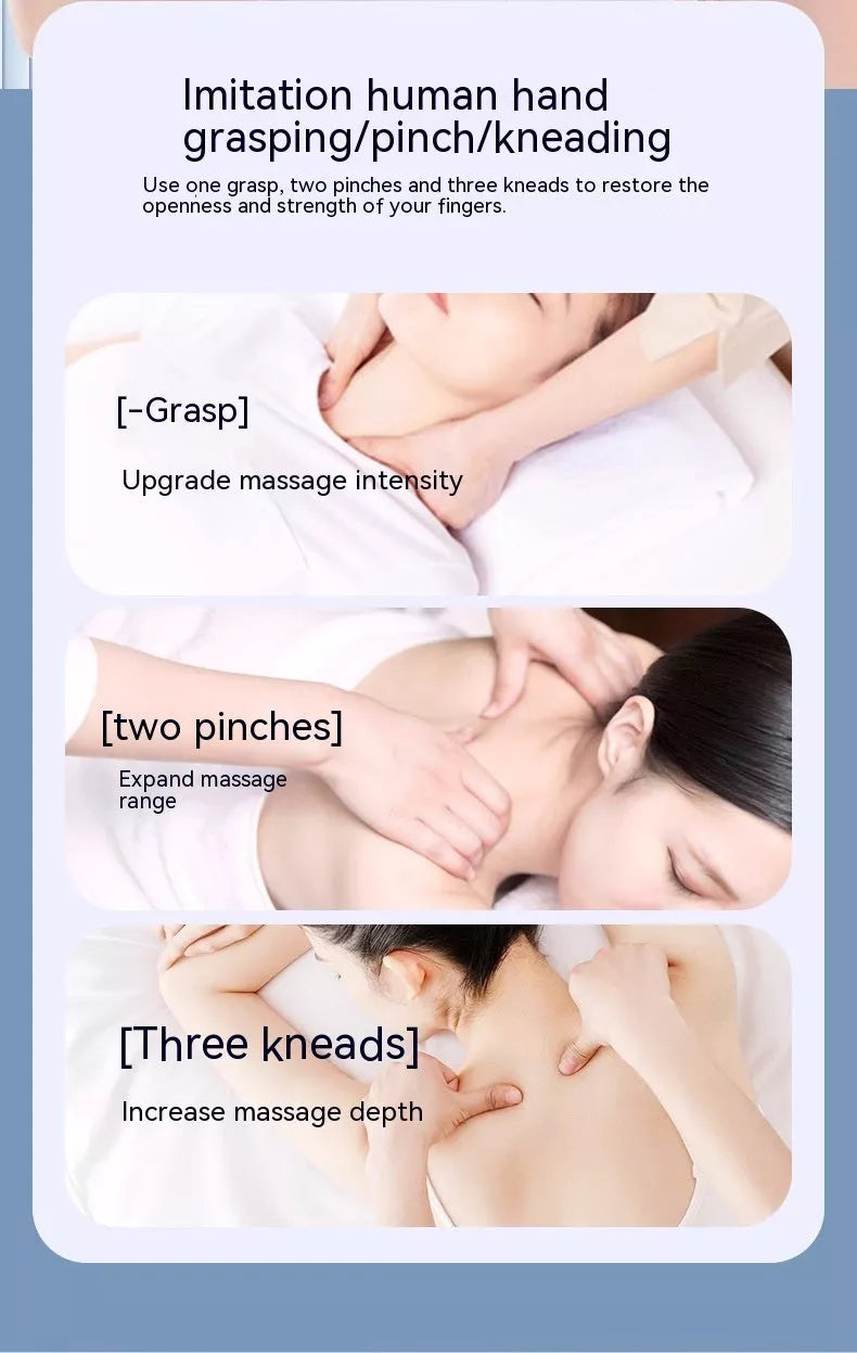 Rechargeable cervical oblique muscle massager with hot compress feature for neck and shoulder pain relief