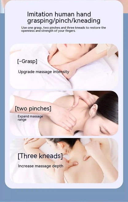 Rechargeable cervical oblique muscle massager with hot compress feature for neck and shoulder pain relief