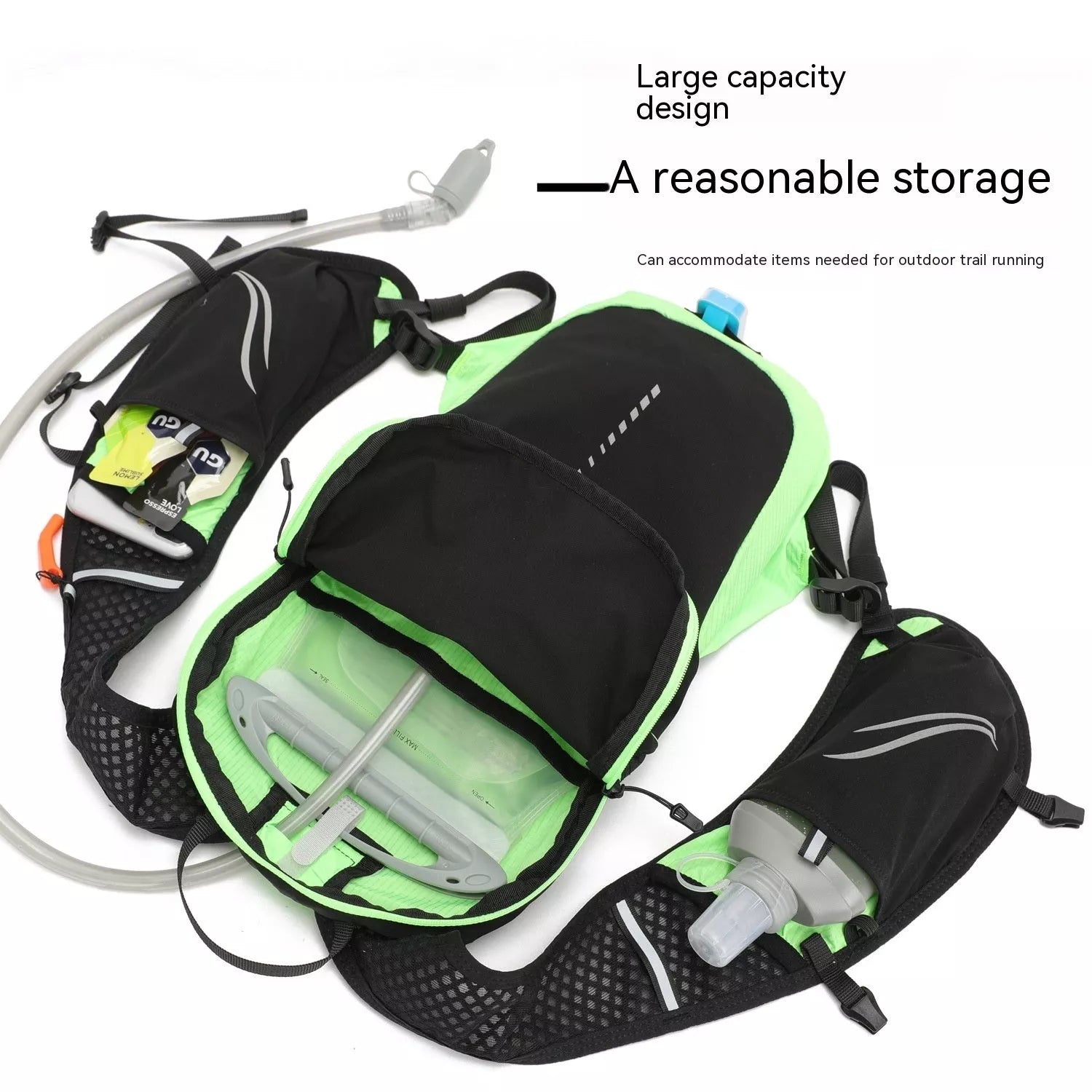 Outdoor Water Bag Off-road Running Backpack in multiple colors with dual stability system