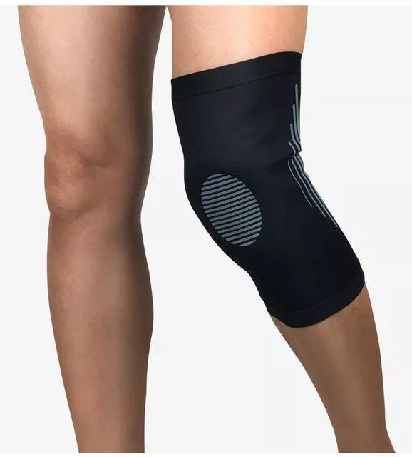 High Elasticity Knee Support in Black with Orange, Grey, Green, or Blue for arthritis relief and sports stability