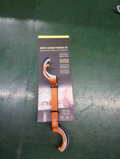 Crescent magnetic suction wrench catheter locking wrench kit three-piece set with orange, gray, and black wrenches