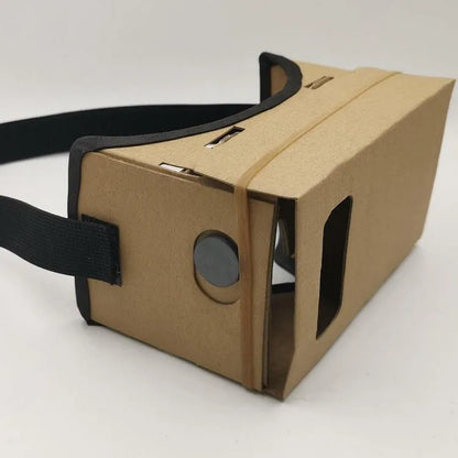 VR Cardboard Glasses with adjustable head strap and magnetic controller for 6-inch smartphones