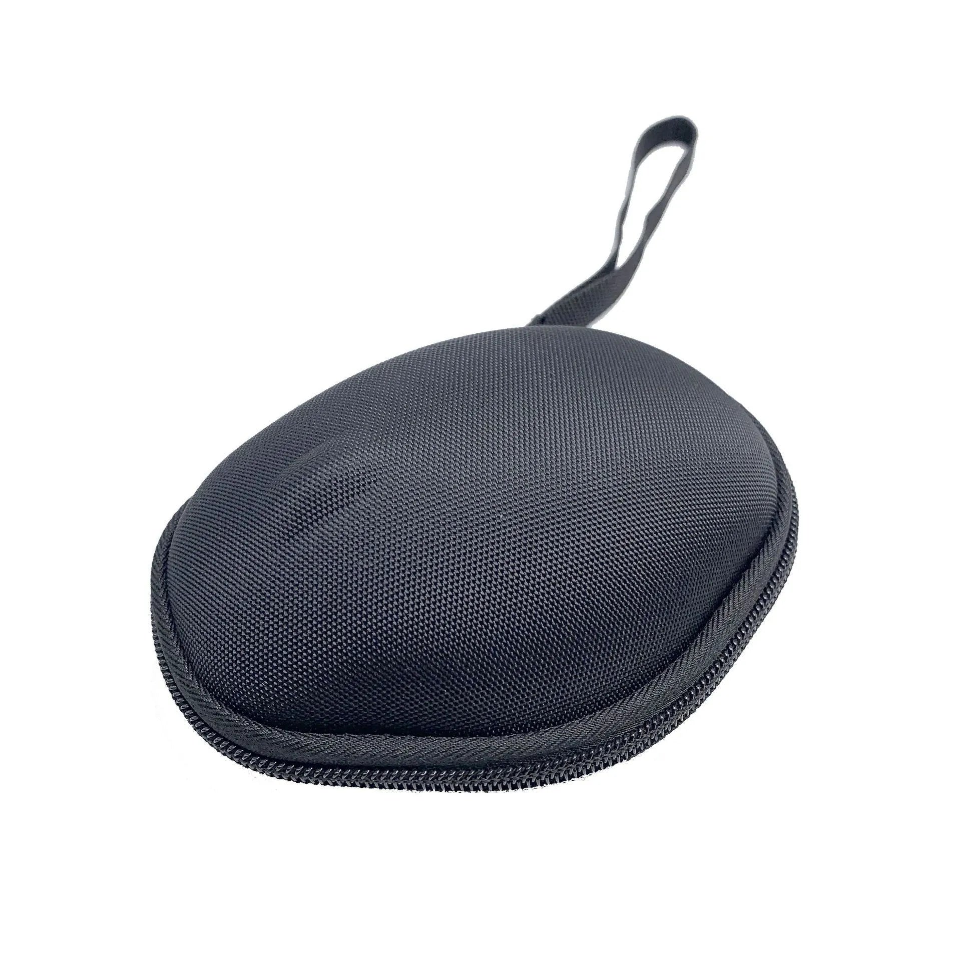 Black mouse protection sleeve case with grey interior for Logitech M720 measuring 14x9.8x5.5 cm