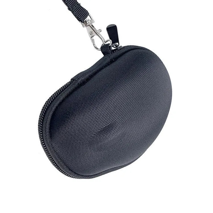 Black mouse protection sleeve case with grey interior for Logitech M720 measuring 14x9.8x5.5 cm