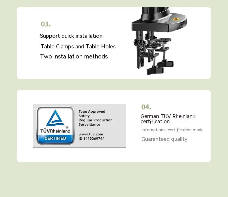 Dual screen monitor bracket with lift-style height adjustment for VESA 75-100mm monitors