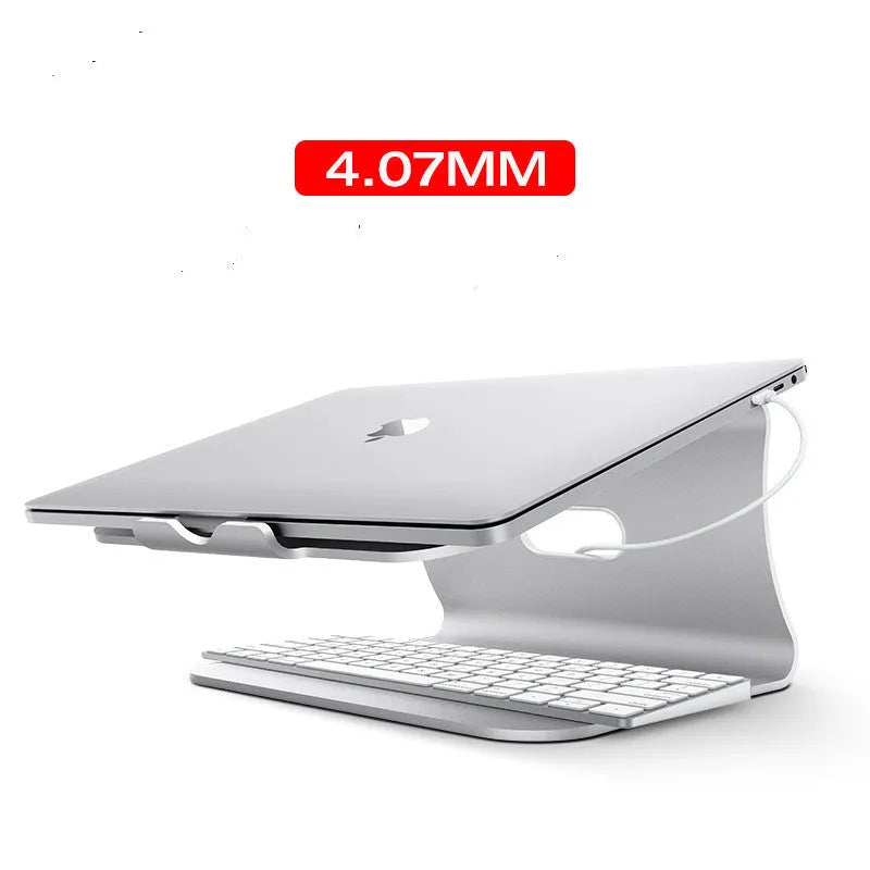 Aluminium alloy notebook cooling bracket with rotary mechanism in silver colour