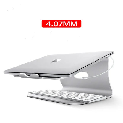 Aluminium alloy notebook cooling bracket with rotary mechanism in silver colour