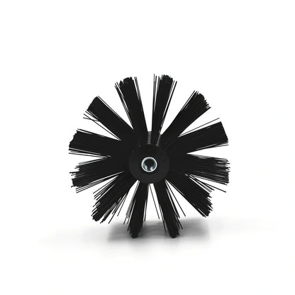 Dryer vent cleaning brush with extendable rods and 100mm synthetic brush head for lint removal