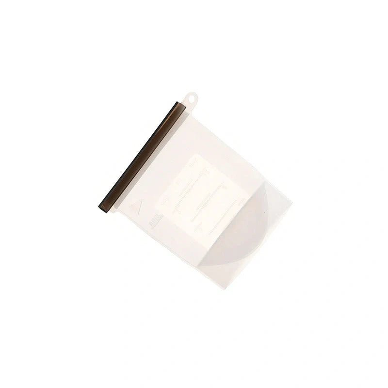 Silicone vacuum sealed kitchen storage bags in various colors with drawstring design