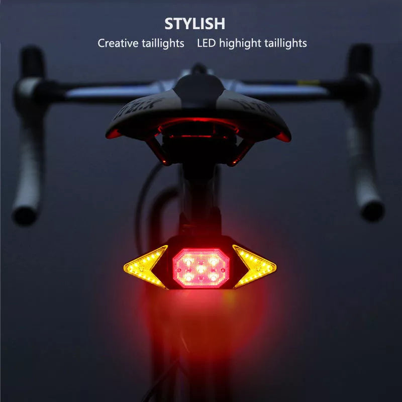 USB rechargeable bicycle turn signal with remote control for enhanced nighttime safety