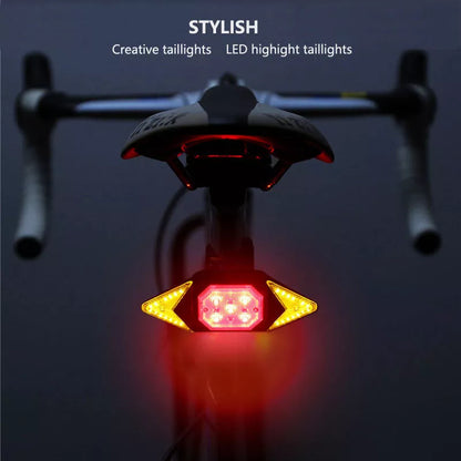 USB rechargeable bicycle turn signal with remote control for enhanced nighttime safety