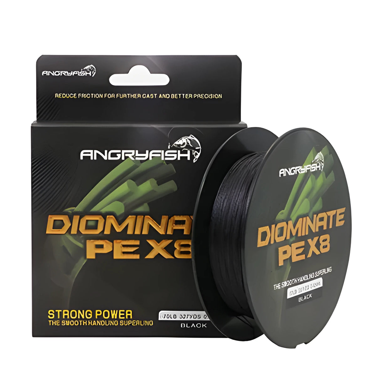 Anti-bite PE braided fishing line 300m spool in black, blue, green, purple, or yellow, wire numbers 0.8 to 8.0.