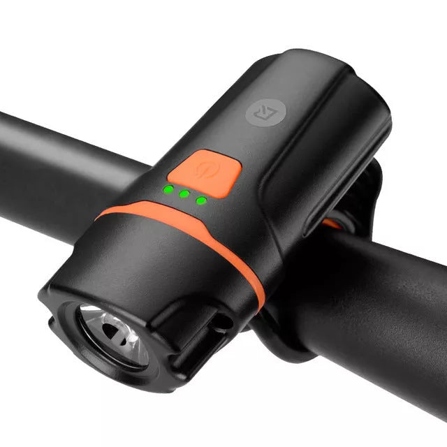 ROCKBROS YQ-QD black bicycle light with USB charging and 400 lumen brightness