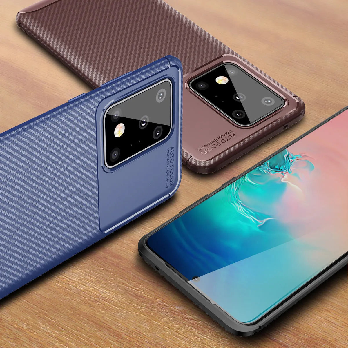 Solid colour TPU back cover phone case for Samsung smartphones in business style