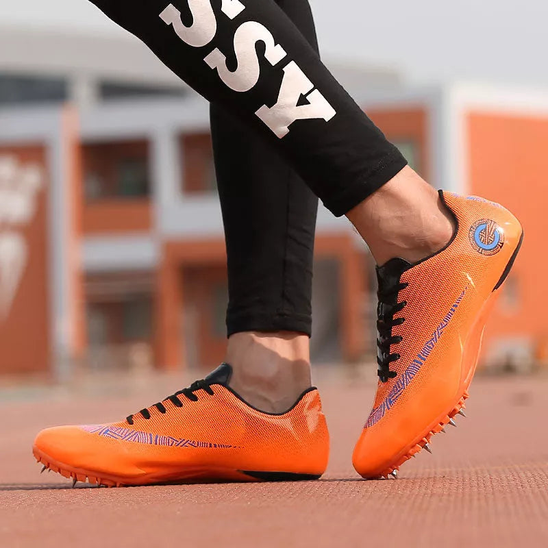 Unisex competition shoes with microfiber upper and TPU outsole for running and foot basket sports