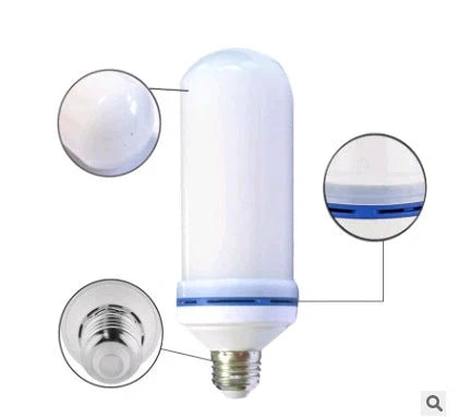 Flame-Flickering LED Bulb with Adjustable Intensity and Universal E27 Base for Cozy Ambiance