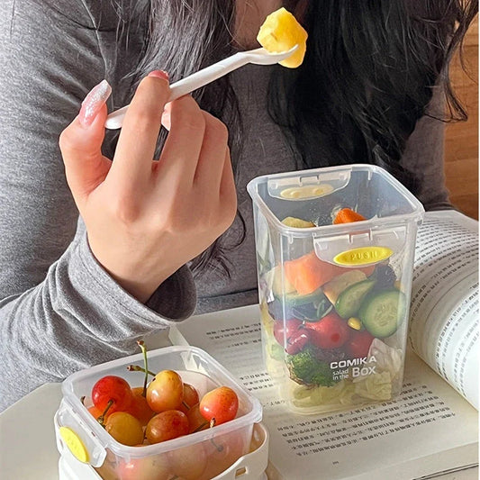 Versatile Meal Prep Container with Dual Compartments for Portable Lunch Box