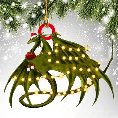 8cm dragon egg Christmas pendant decoration with dinosaur theme and acrylic construction